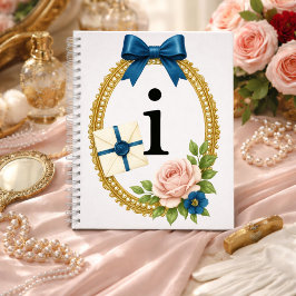 Regency Art Letter I Luxus-Monogramm-Journal Notizbuch