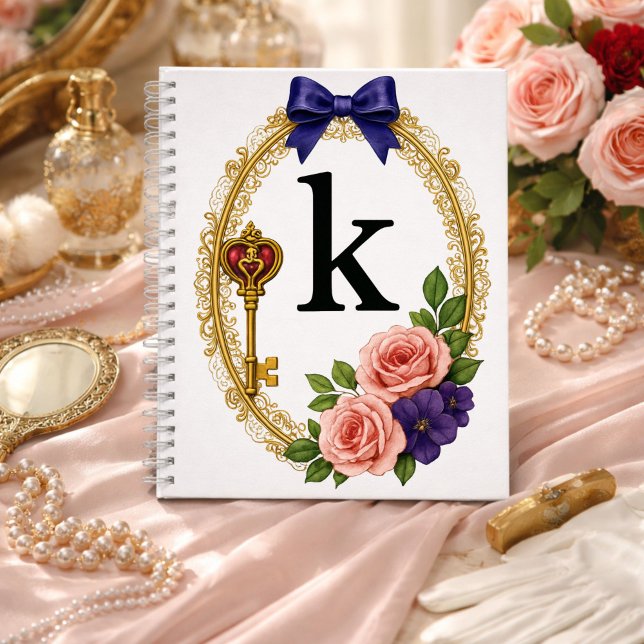 Regency Art Letter K Luxury Monogram Journal (Créateur téléchargé)