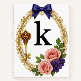 Regency Art Letter K Luxury Monogram Journal Notizbuch