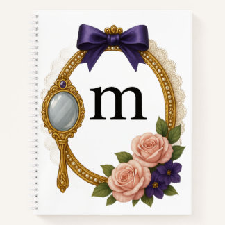 Regency Art Letter M Luxury Monogram Journal Notizbuch