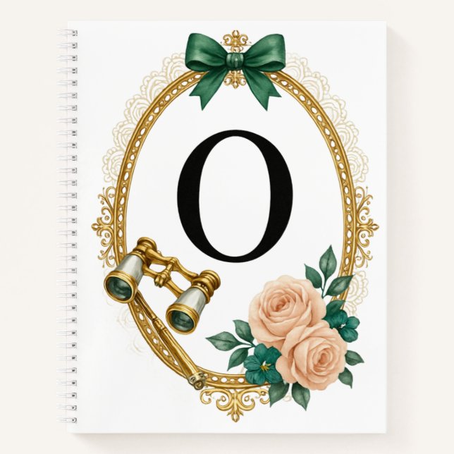 Regency Art Letter O Luxury Monogram Journal (Devant)