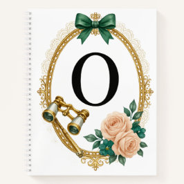 Regency Art Letter O Luxury Monogram Journal Notizbuch