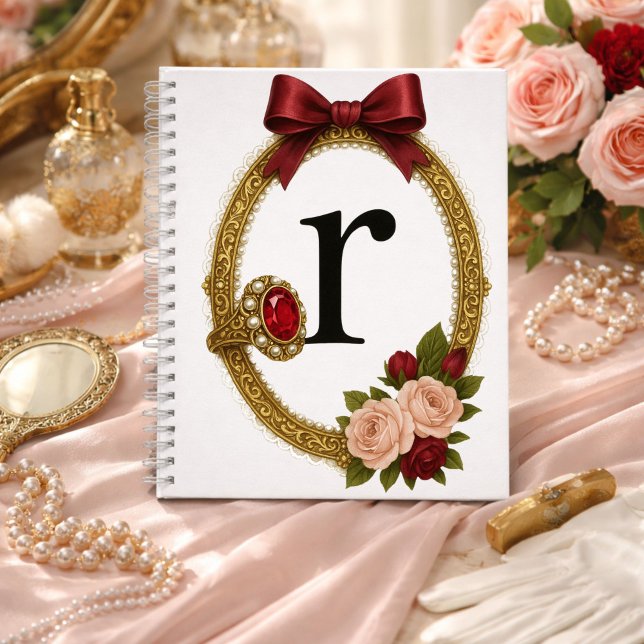 Regency Art Letter R Luxury Monogram Journal (Créateur téléchargé)