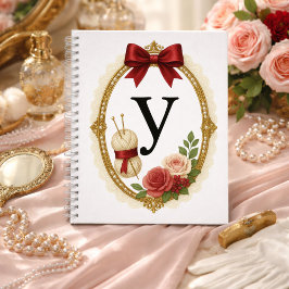 Regency Art Letter Y Luxury Monogram Journal Notizbuch