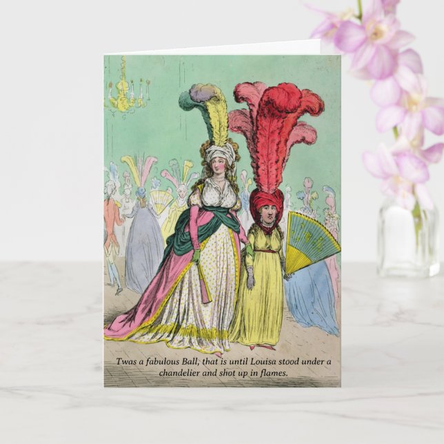 Regency Ball Funny Blank Greetings Card Karte (Orchidee)