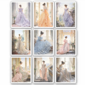 Regency Ballgown Vinyl Aufkleber
