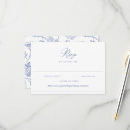 Regency Blue Wedding Food Allergie Ernährung Einsc RSVP Karte
