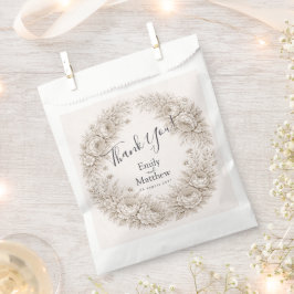 Regency Botanical Engraving Wedding  Geschenktütchen