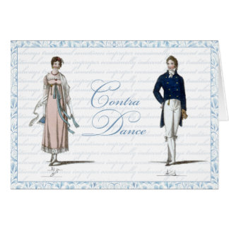 Regency Contra Dance Contradance Notecards