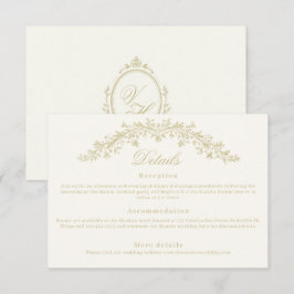 Regency-Epoche Hochzeit Elegante Erbstück-Details Begleitkarte