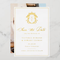 Regency Era Monogram Wappen Wedding Foto