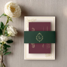 Regency Era Wedding Belly Band with Monogram Crest