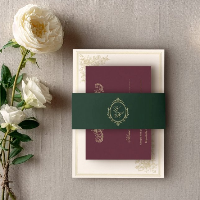 Regency Era Wedding Belly Band with Monogram Crest (Von Creator hochgeladen)