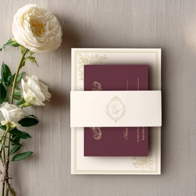 Regency Era Wedding Belly Band with Monogram Crest (Von Creator hochgeladen)