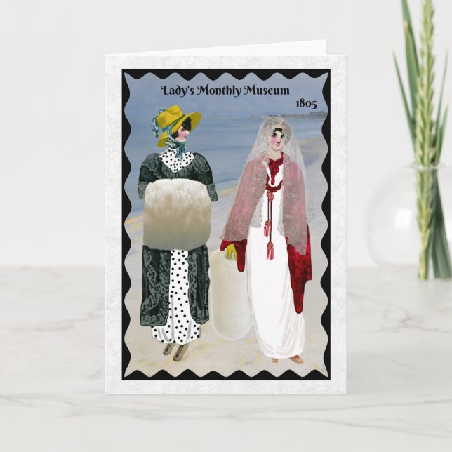 Regency Fashion 1805 Grußkarte Karte (Vorderseite)