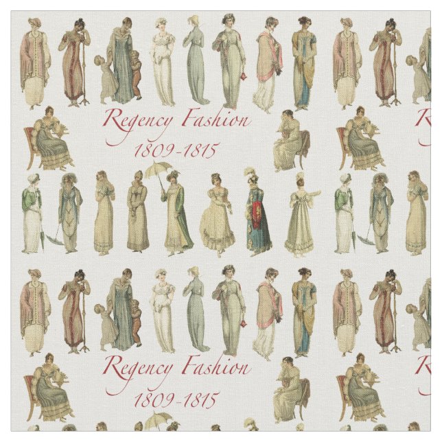 Regency Fashion 1809-1815 Stoff (Nahaufnahme)