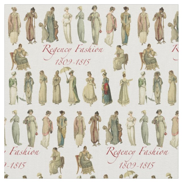 Regency Fashion 1809-1815 Stoff (Nahaufnahme)