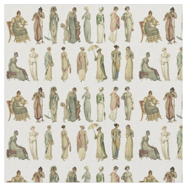 Regency Fashion 1809-1815 Stoff (Nahaufnahme)