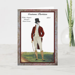 Regency Fashion 1814 Grußkarte Karte
