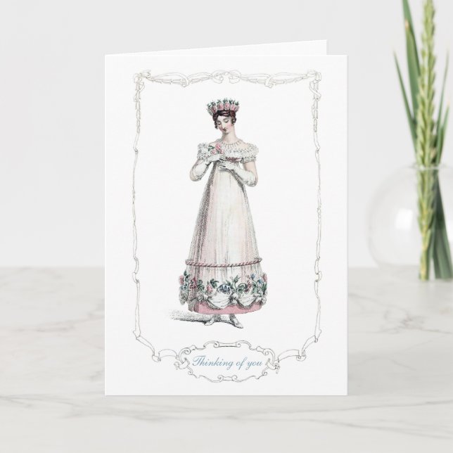 Regency Fashion 1817 Penser à votre carte de voeux (Devant)