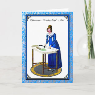 Regency Fashion 1824 greeting card Karte