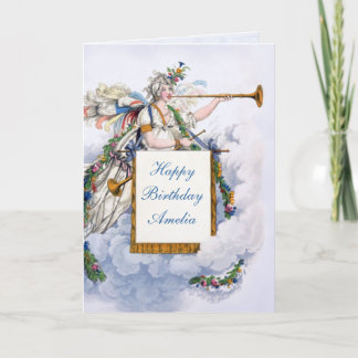 Regency Fashion Carte de voeux d'anniversaire pers