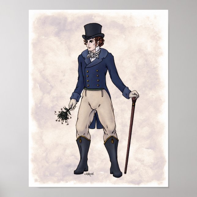Regency Fashion - Gentleman #1 - 11x14 Art Print Poster (Vorne)