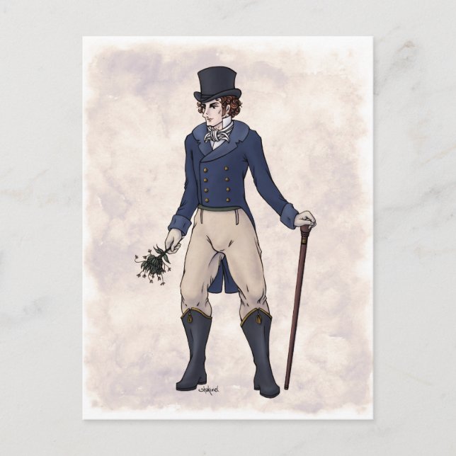 Regency Fashion - Gentleman #1 - Postcard Postkarte (Vorderseite)