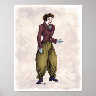 Regency Fashion - Gentleman #6 - 11x14 Art Print Poster