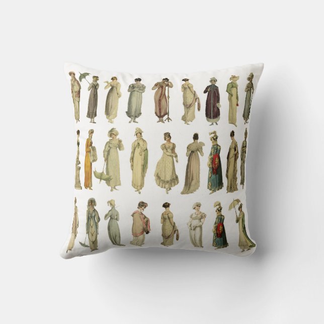 Regency Fashion Inspiriert Kissen 16" (Rückseite)