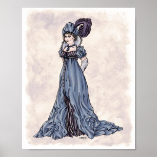 Regency Fashion - Lady #3 - 8x10 Art Print Poster