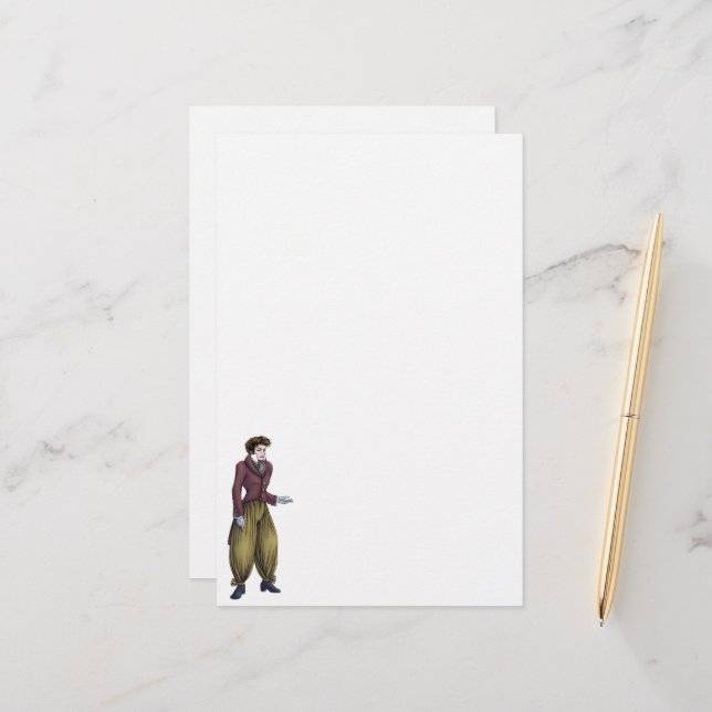 Regency Fashion Stationery - Gentleman #6 Briefpapier (Vorderseite/Rückseite Beispiel)