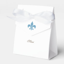 Regency French Blue Lilie Merci Wedding Geschenkschachtel
