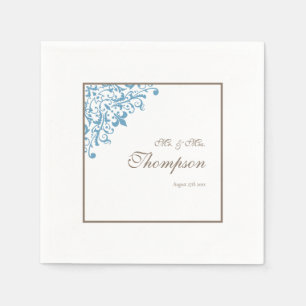 Regency French Blue Lilie Wedding Reception Serviette