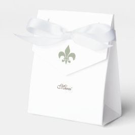 Regency French Green Lilie Merci Wedding Geschenkschachtel