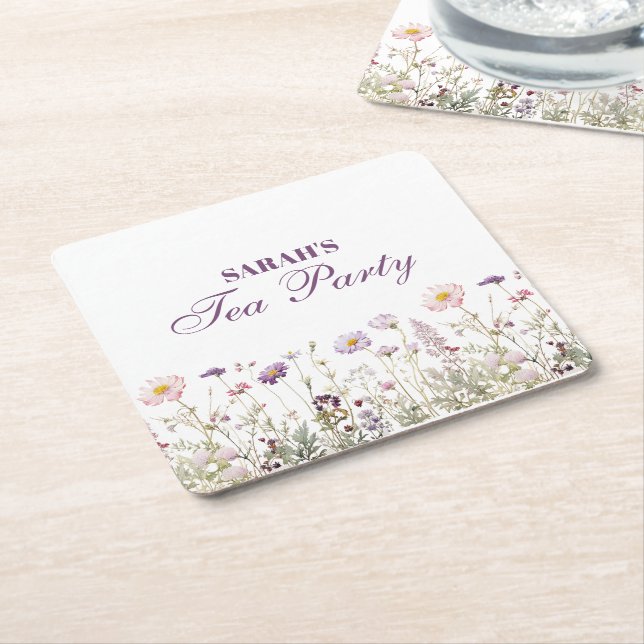 Regency Garden Birthday Party Rechteckiger Pappuntersetzer (angewinkelt)