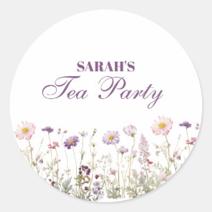 Regency Garden Birthday Party Runder Aufkleber