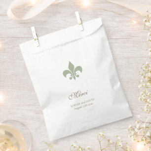 Regency Green French Lilie Wedding Merci Geschenktütchen