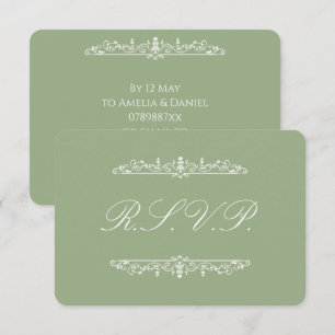 Regency Grün RSVP Karte