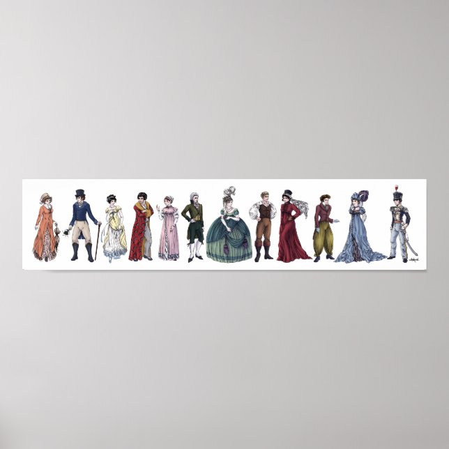 Regency Historical Fashion - Long 20x4.5 Poster (Devant)