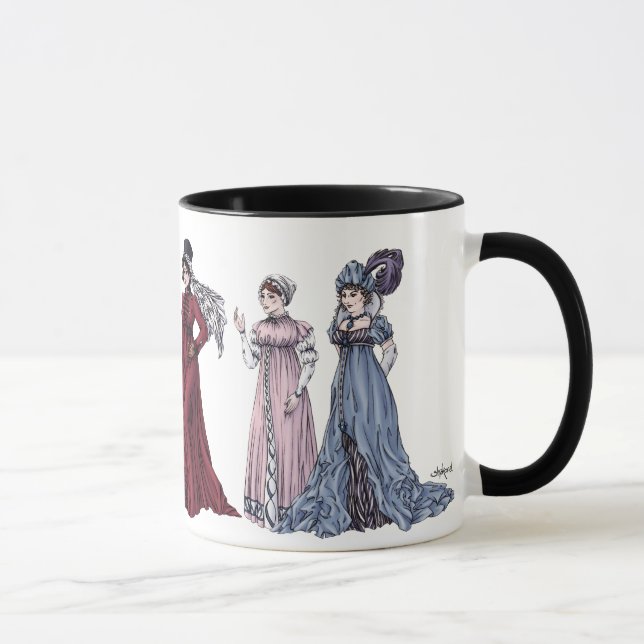 Regency Ladys Historisches Mode Jane Austen Tasse (Rechts)
