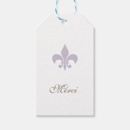 Regency Lila French Lilie Merci Wedding Geschenkanhänger