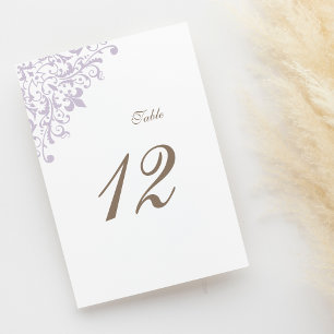 Regency Lila Lilie Pattern Wedding Tischnummer