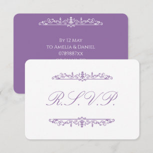 Regency Lila RSVP Karte