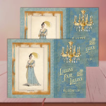 Regency Mode Frau Aqua-Decoupage-Seidenpapier