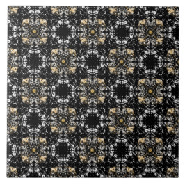 Regency Pattern für Silver, Gold und Black Hollywo Fliese