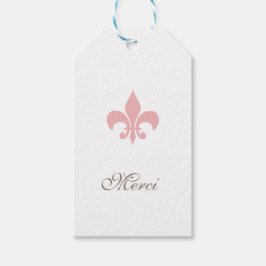 Regency Pink Lilie Merci Wedding Geschenkanhänger