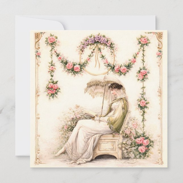 Regency-Rosengarten Lesende Dame (Vorderseite)