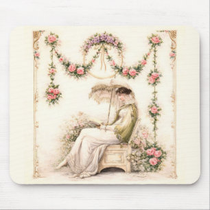 Regency-Rosengarten Lesende Dame Mousepad