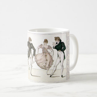 Regency vintage et tasse de période de Jane Austen